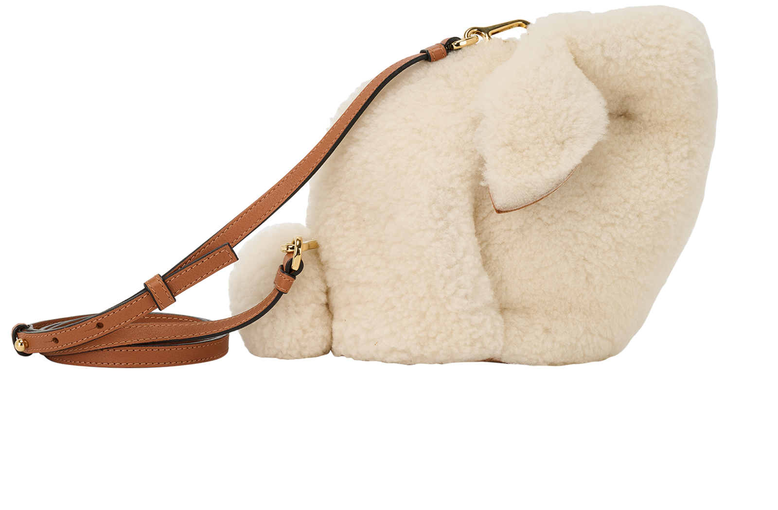 Mini Bunny Bag, &pound;550, Handbags, Cream/Tan, Shearling, Other view